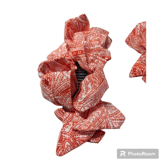 Vintage Clincher Combs. Banana Hair Clips with Fabric. 1 Pair. Orange & … - Picture 6 of 8